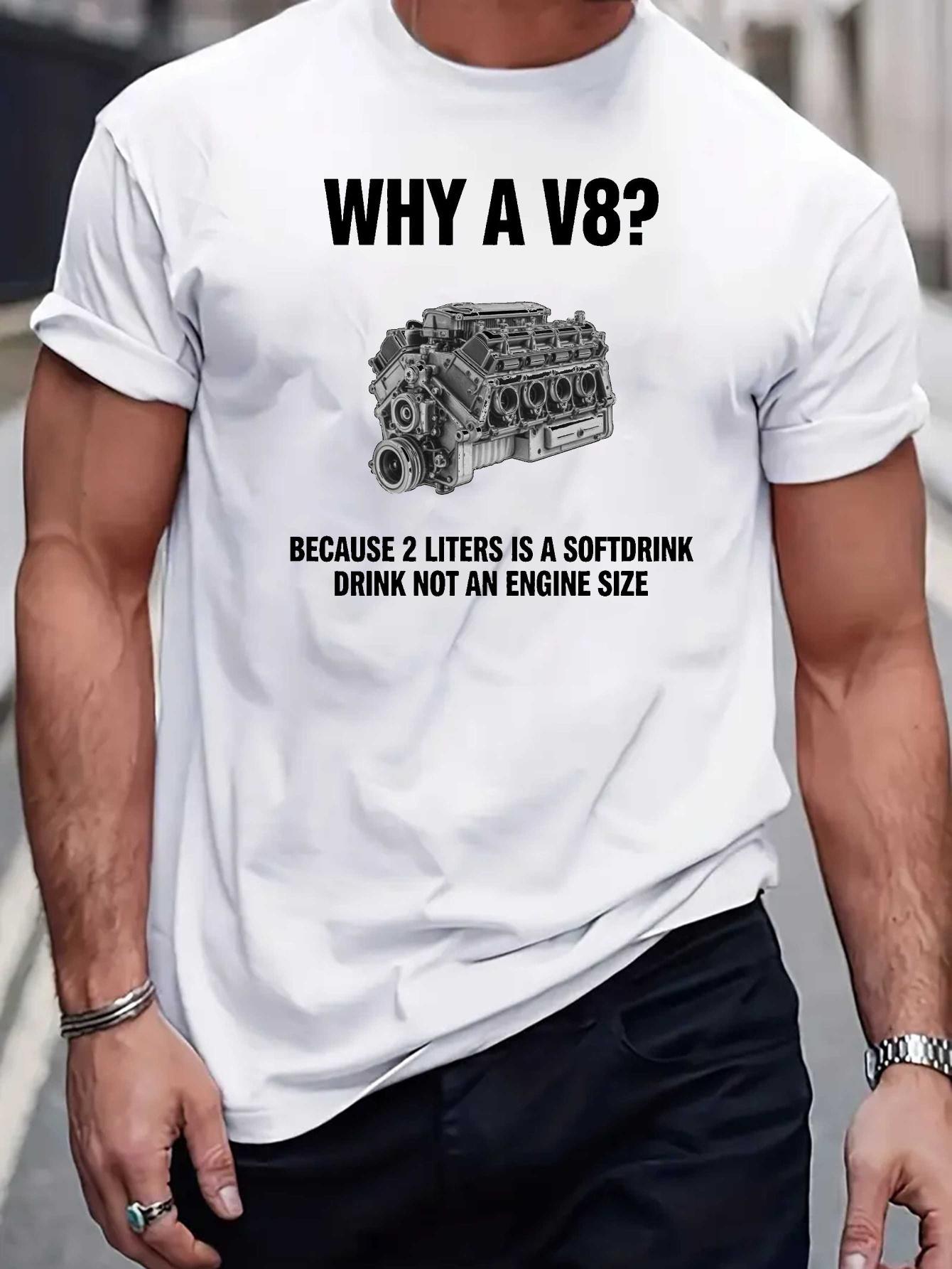 Why a V8? Graphic T-shirt - 605 Cotton Blend M