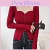 Romantic French Port Style Vintage Wool Sweater With Wave Collar For Women