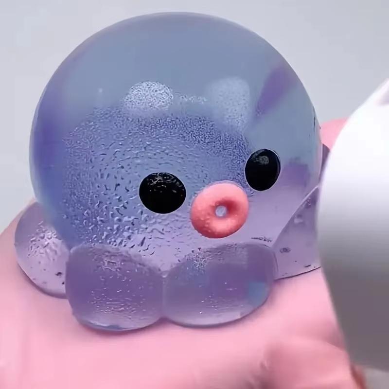 Octopus Stress Squeeze Toy Slow Rebound TPR Bubble Sensory Fidget Toy for Students Exam Anxiety Relief