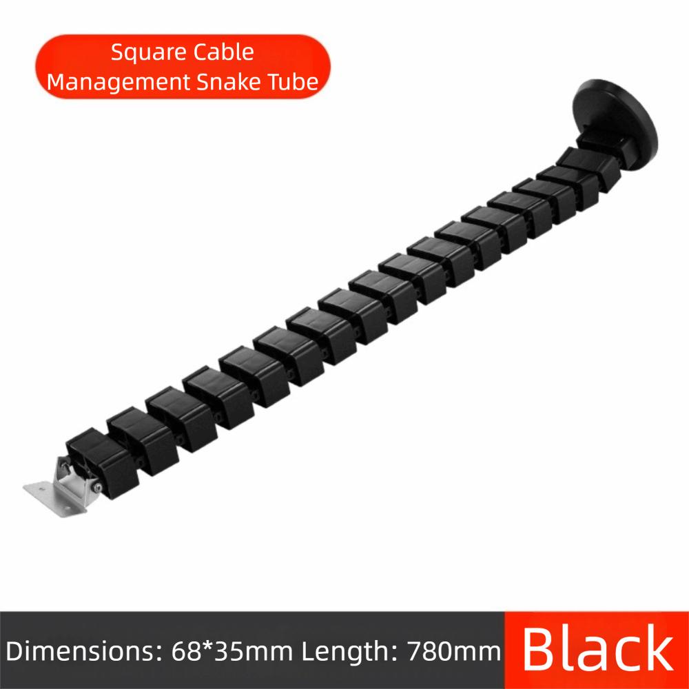 Clamp-On Design Wire Spine Cable Sleeve Quad Entry Vertebrae Structure Wire Management Workstation Snake Design