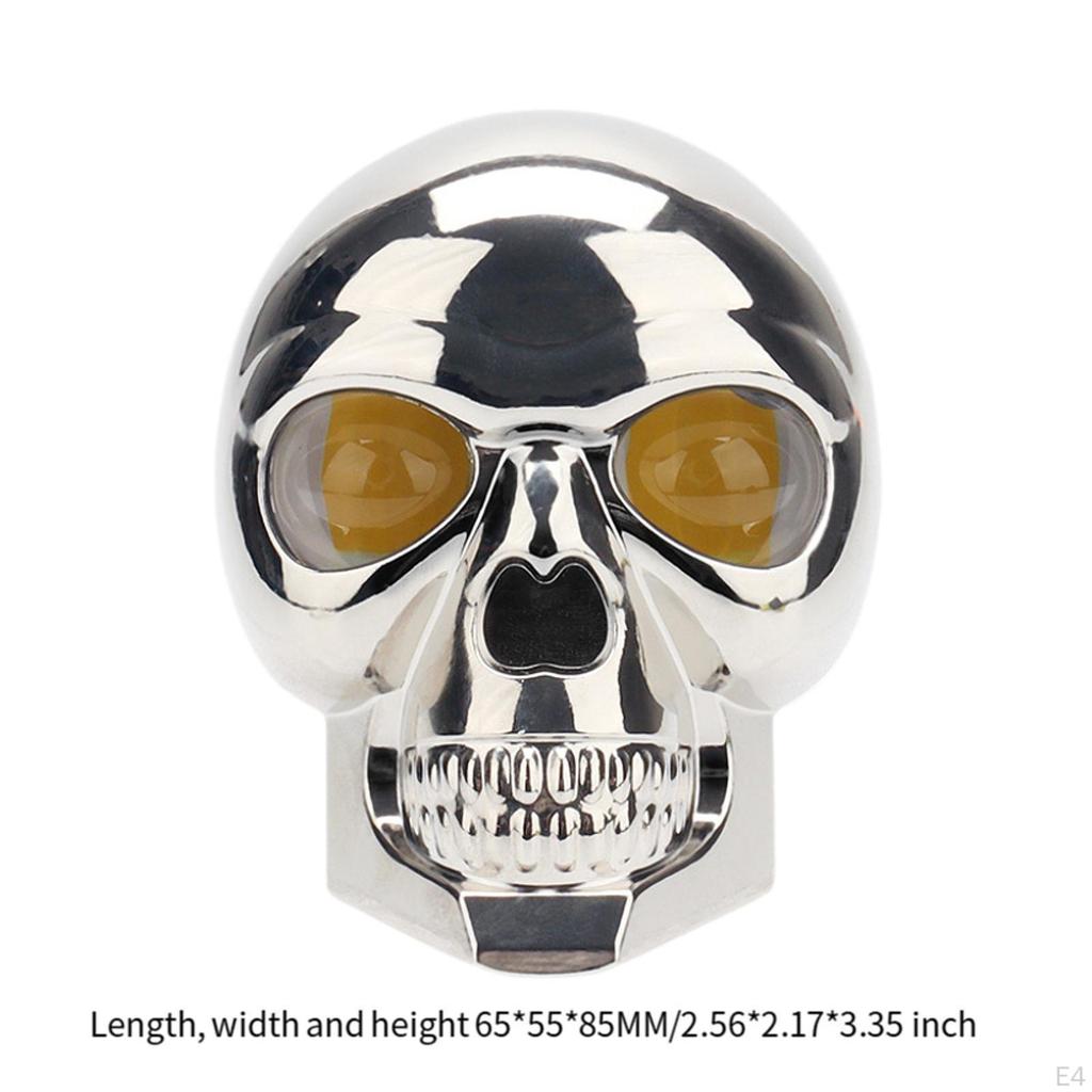 Motorcycle LED Skull Headlight Accessories Easy To Install Replace Driving Fog Light