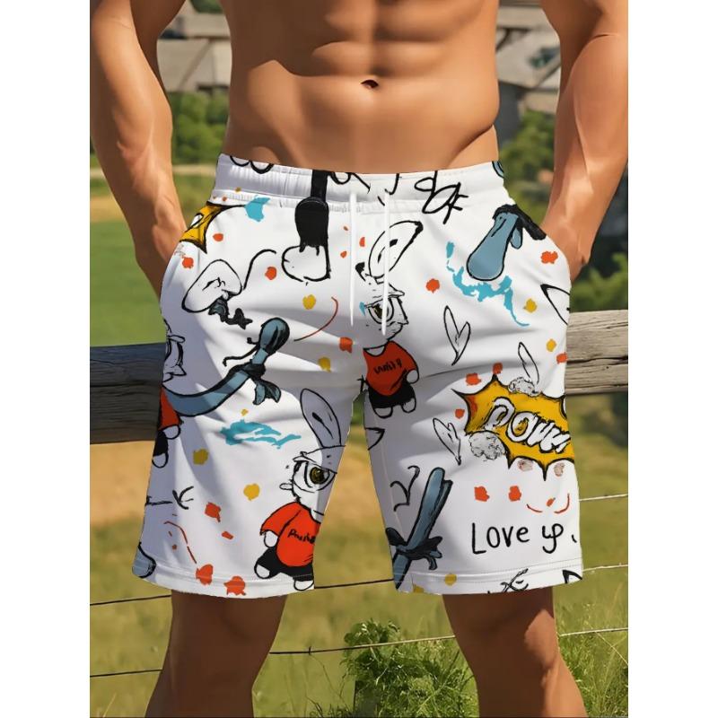 Men s 3D digital printed casual shorts S