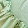 1PC Bed Fitted Sheet Bed Mattress Cover Solid Color Bed Linen Non Slip Mattress Covers Bedsheet Soft and Breathable