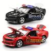 Model policejního auta z 1/32 slitiny s dvojitými dveřmi, které lze otevřít, dekorace dětského autíčka