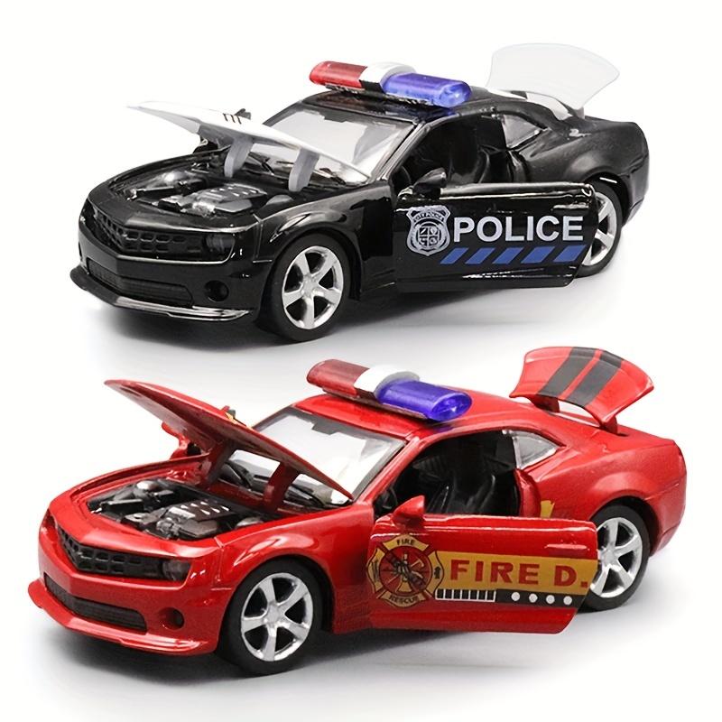 Model policejního auta z 1/32 slitiny s dvojitými dveřmi, které lze otevřít, dekorace dětského autíčka