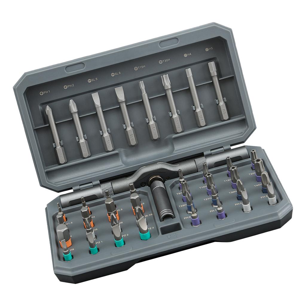 42 In 1 Multi Bit Magnetic Screwdriver Set Magnetic Screw Driver Multi-purpose Ratchet Wrench Screwdriver Magnetic Bit