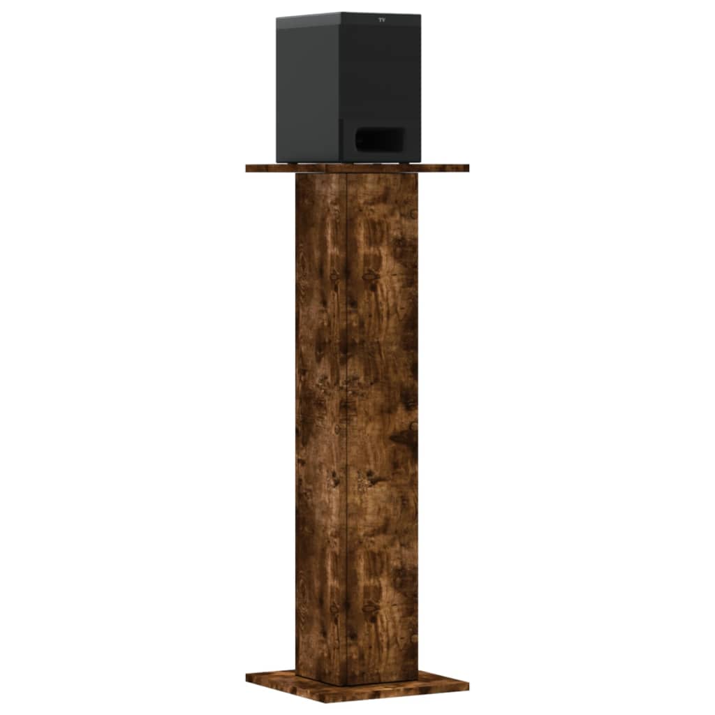 Speaker Stands (2 Pcs) Smoked Oak 30 X 30 X 95 Cm Engineered Wood