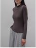 310g Women's Winter Double-Sided Brushed Half-High Collar Long Sleeve Thermal Base Layer Top