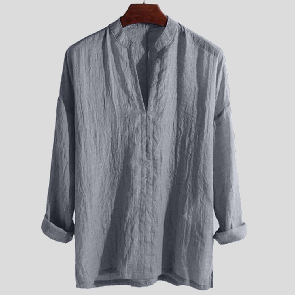 Herrenmode, Urlaub, bequem, leicht, für zu Hause, lässig, einfarbig, langärmelig