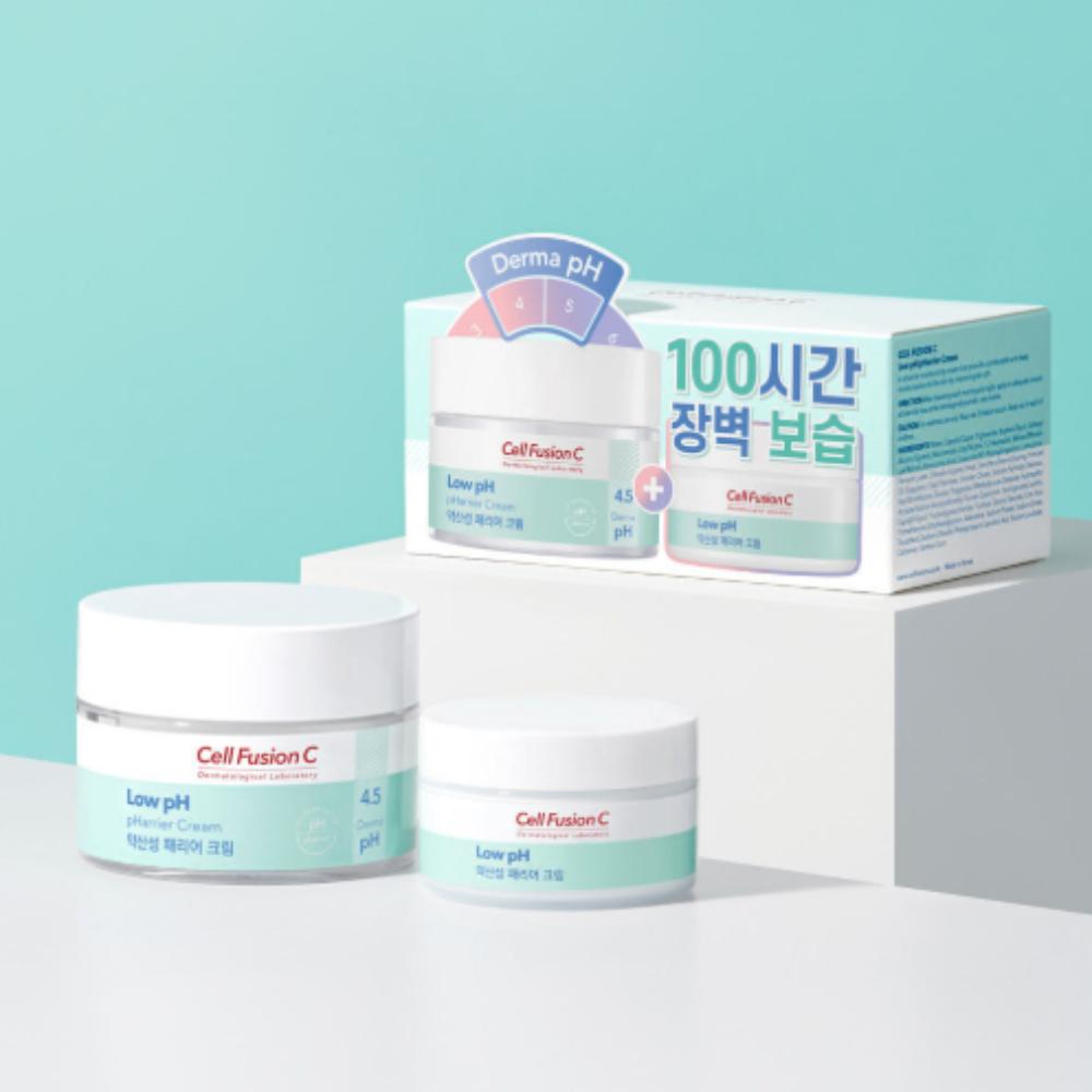 

Cell Fusion C Low pH Barrier Cream — Skin-Barrier Repair & Moisturizing Set (55ml + 30ml)