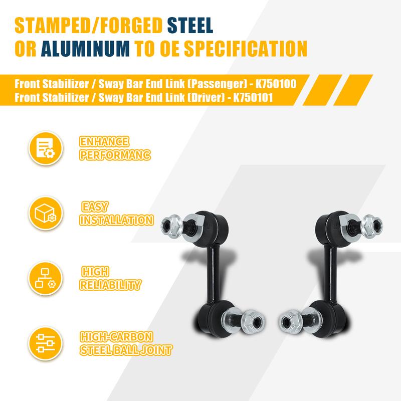 Svenubee 2pcs Front Stabilizer Sway Bar End Links Kit for INFINITI G35 NISSAN 350Z 2003 2004 2005 2006 2007 2008 2009