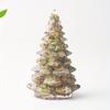 1pc Small Christmas Tree with Natural Crystal Synthetic Gemstone Inside, Lucky and Prosperous Growing Fluorite Bonsai Money Plant