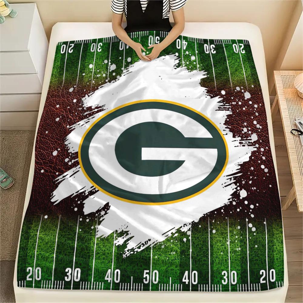 1Pc Green Bay Packers Print Flannel Blanket, High quality Comfortable for All Seasons, Home Decor, Warmth and Comfort, Perfect for Gifts