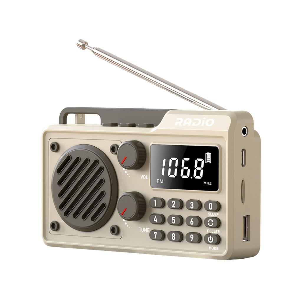 Pocket Radio Wireless BT Speaker Battery Operated Radio Support TF Card U Disk Earphone Sleep Timer for Indoor Outdoor Travel