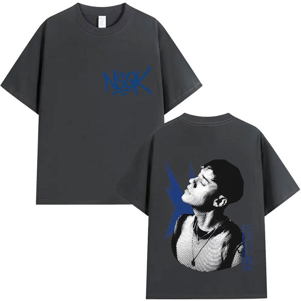 Rapper NSQK FLACO DONDE ESTAS Tour 2025 Album Merch T Shirts Unisex Women Retro Oversized Tshirts Hip Hop Gothic Short Sleeve Tees