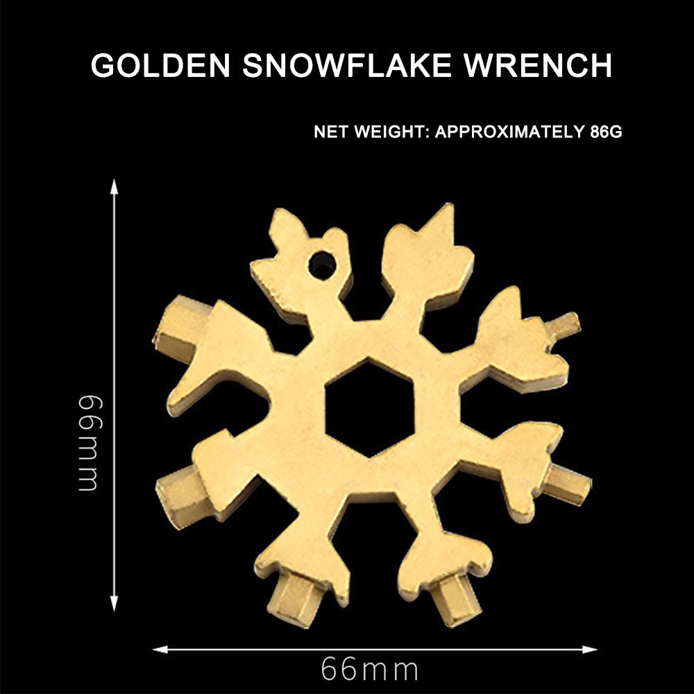 Multifunctional Snowflake Wrench Portable Hexagonal Octagonal Edc Socket Wrench All-steel 19-in-one Tool Card