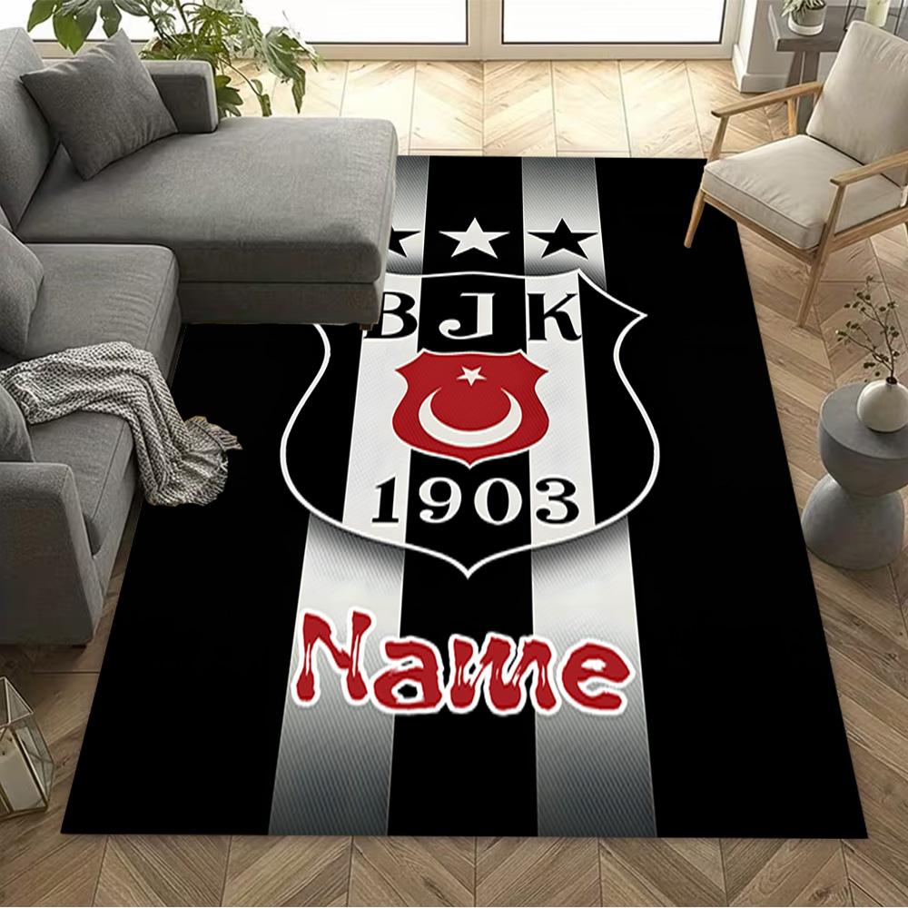 Beşiktaş Crest Pride Customize Text Area Rug Suitable for Kitchen Dormitory Entryway Decorate room Anti-slip Rug Decorate Offices