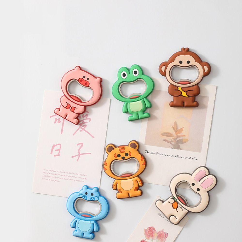 2pcs Cute Animal Refrigerator Sticker Cartoon Fridge Magnet Bottle Opener  Wedding Party Favor Gift