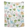 Cartoon Dinosaur Series Printed Blanket for Sofa Travel Camping Living Room Office Conditioning Blanket for All Seasons Gifts