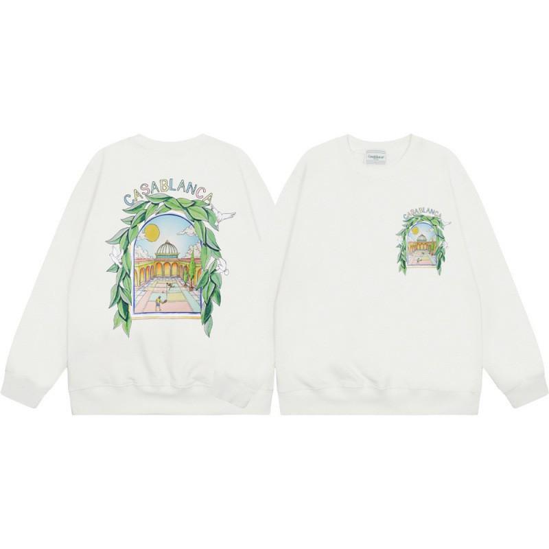 Unisex Oversized Cotton Graphic Print Crewneck Sweatshirt Winter Casual Wear