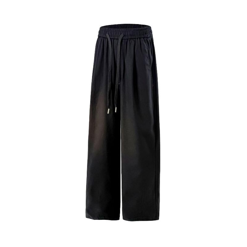 Mingge | New loose straight cotton eight-point pants men's solid color simple and versatile sports casual pants