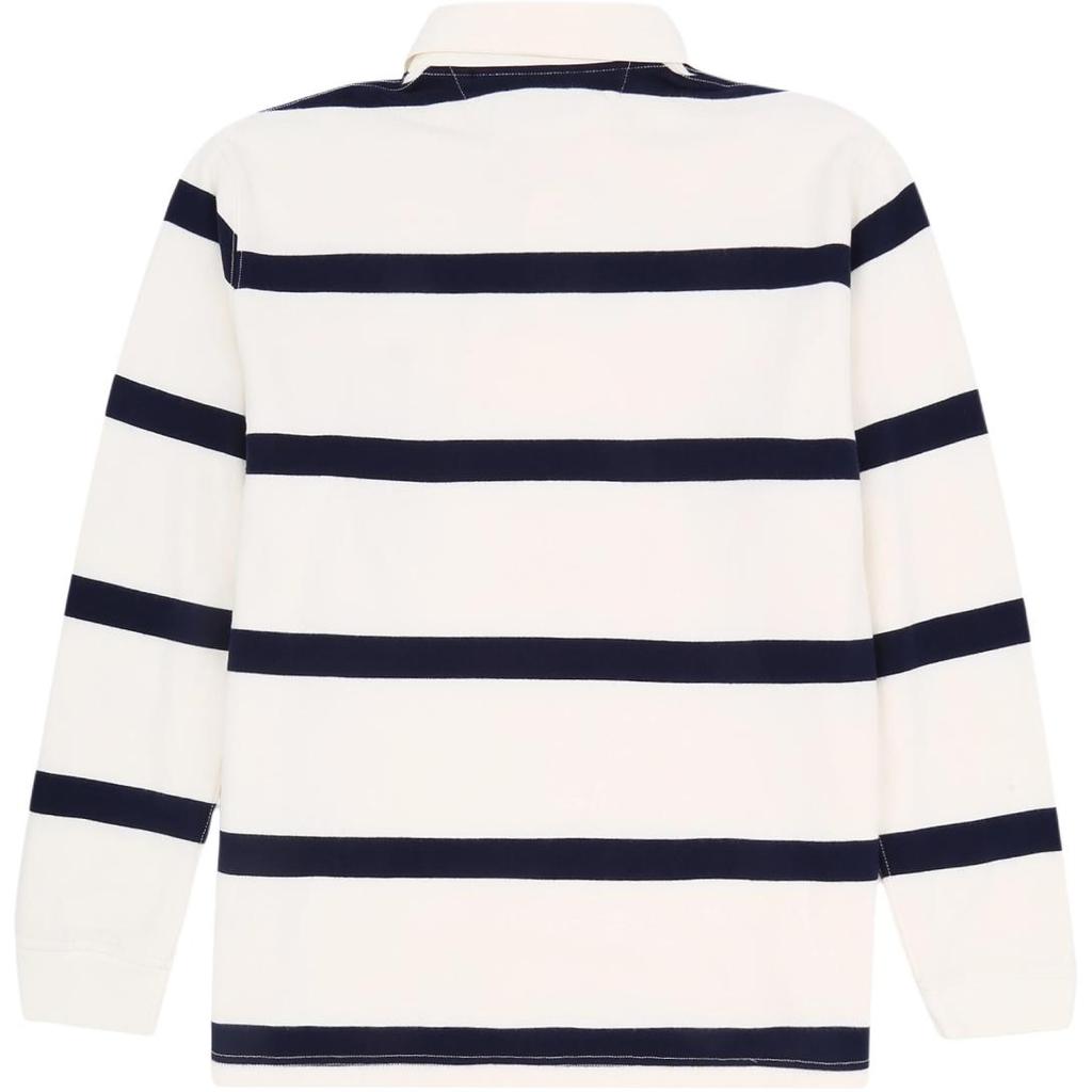 Polo Ralph Lauren FW25 Small Pony Logo Embroidered Striped Long Sleeve Rugby Polo Shirt Men Tops 710689635-003