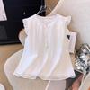French Ruffle Flutter Sleeve Slimming Shirt for Women - 2026 Summer Sweet Doll Top