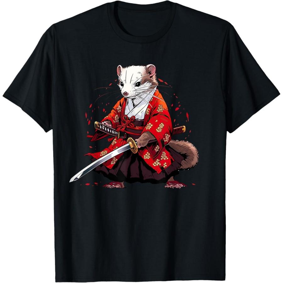 

Ferret Samurai Funny Pet Warrior T-Shirt XXXXXL чорний