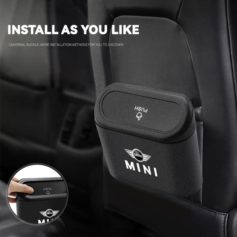 Tragbarer Auto-Mülleimer Auto-Logo Kleinkram-Aufbewahrungsbox Für MINI One Cooper JCW Countryman Clubman Cabrio Paceman Coupe Radkappe