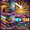 Happy New Year Banner Festive Party Backdrop Night Party Banner Urban Landscape Event Banner For Festive Gathering Outdoor