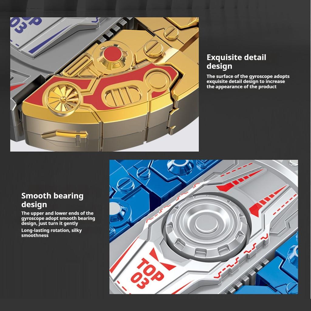 Transformable Dinosaur Fidget Toy Transforming Mecha Fidget Spinner for Adults Teens Kids Stress Relief
