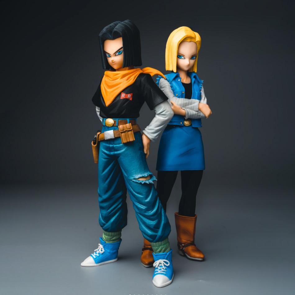 24CM Dragon Ball Z Android 18 17 Anime Figure Action Figure Pvc Model Statue Collection Decoration Toys Ornaments Christmas Gift