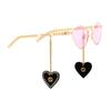 GUCCI Heart Pendant Cat's Eye Sunglasses Pink