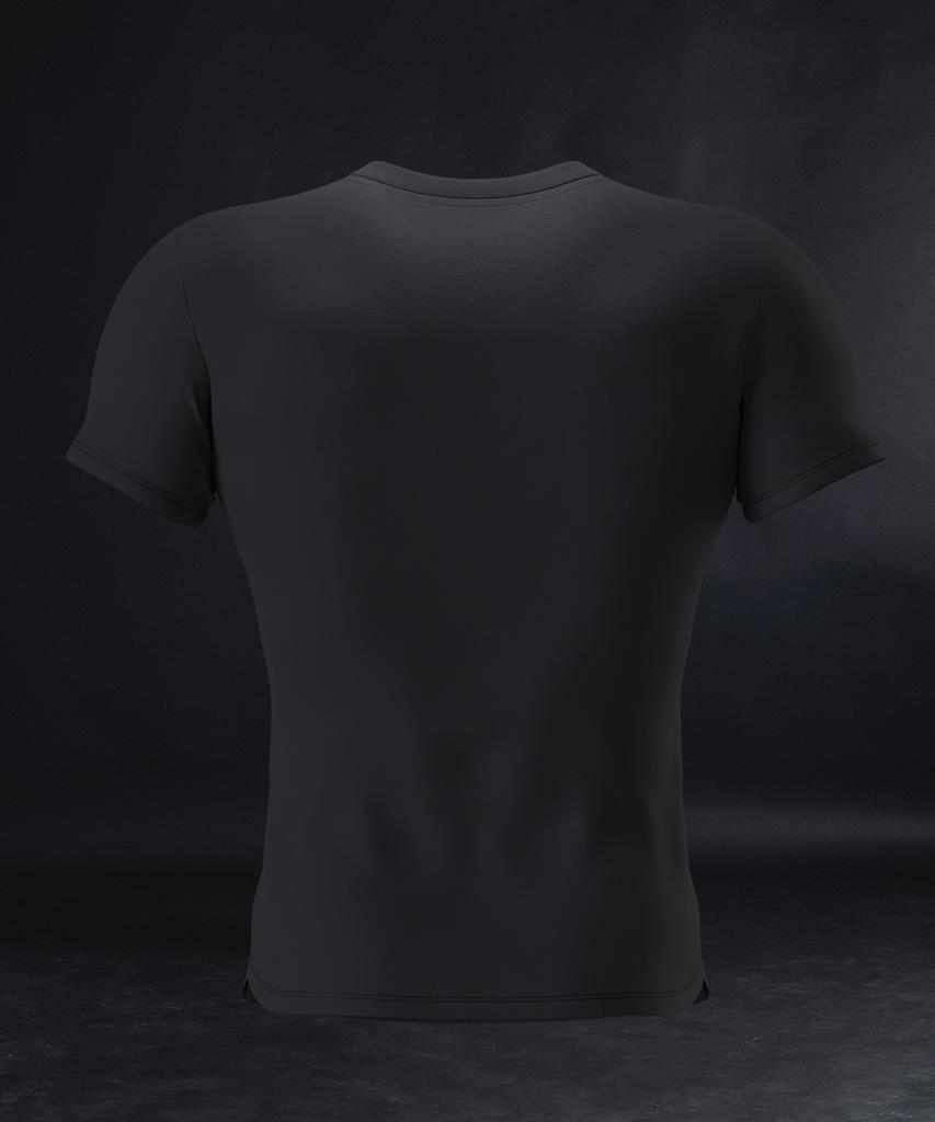 PHERMENON Muscle Fit Quick-Dry Logo Short Sleeve - Black