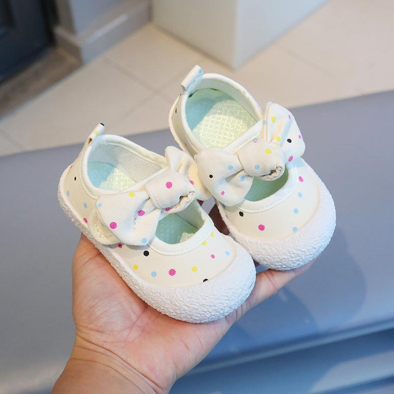 Spring Child Shoe New Fashion Versatile Casual Shoes Comfort Soft Sole Anti Slip Girls Shoes Simple Cute Sweet Canvas Shoe Tenis