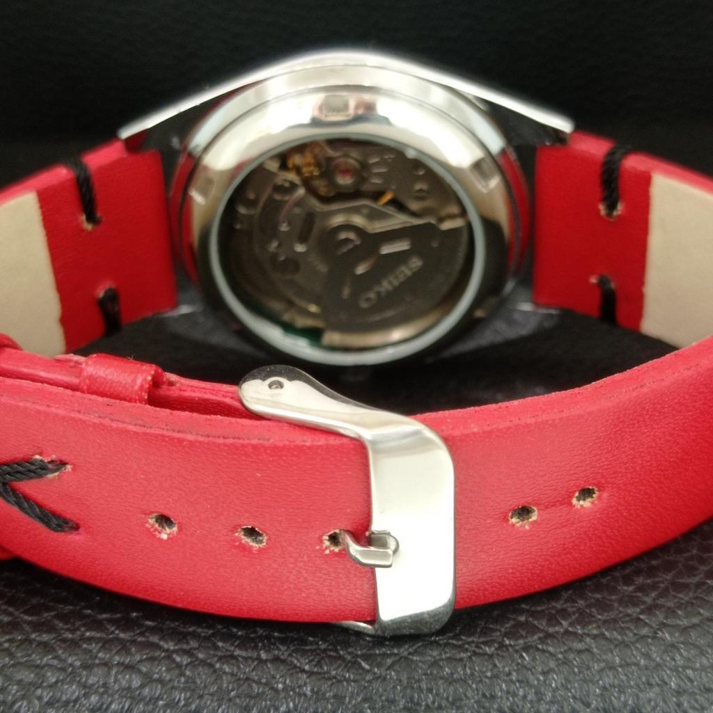 JAPAN VINTAGE REFURBISHED SEIKO 5 AUTOMATIC 6309A MENS RED DIAL WATCH A444304-1