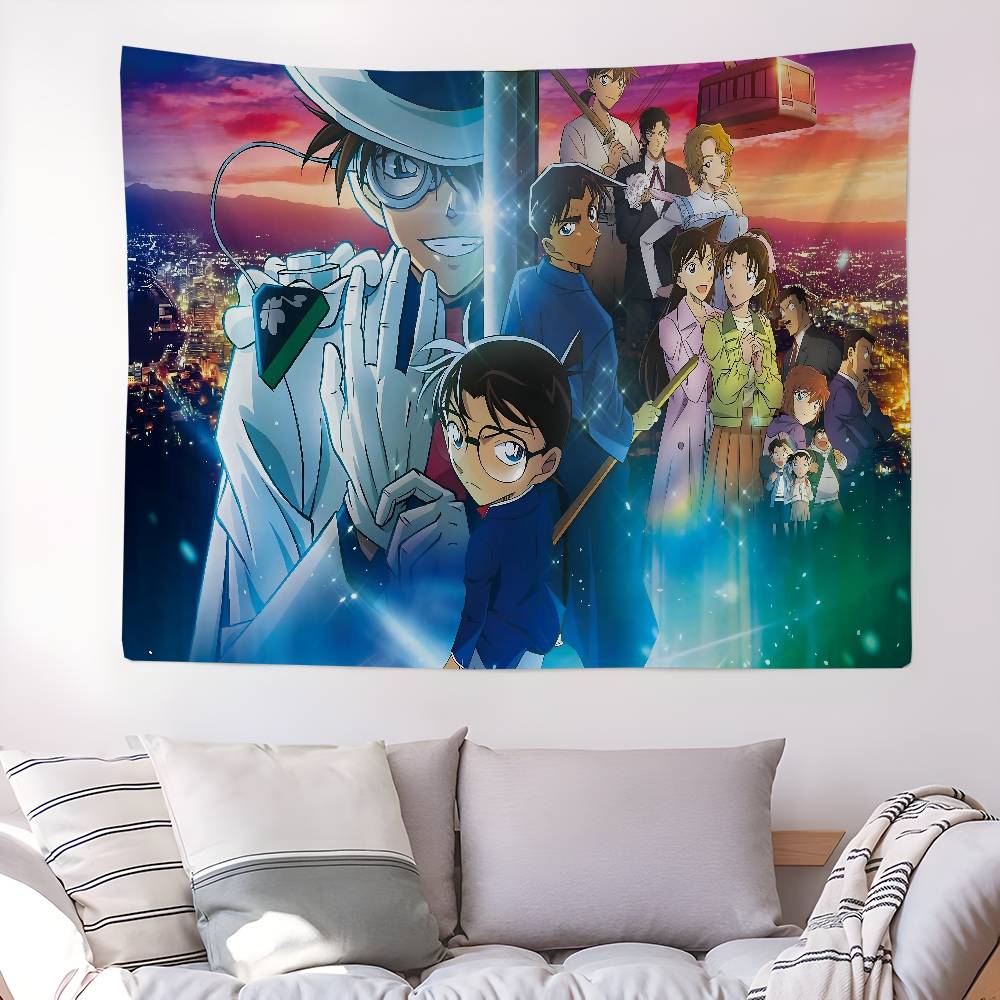 Anime Detective Conan Anime Tapestry Wall Hanging Decoration Household Wall Hanging Home Decor