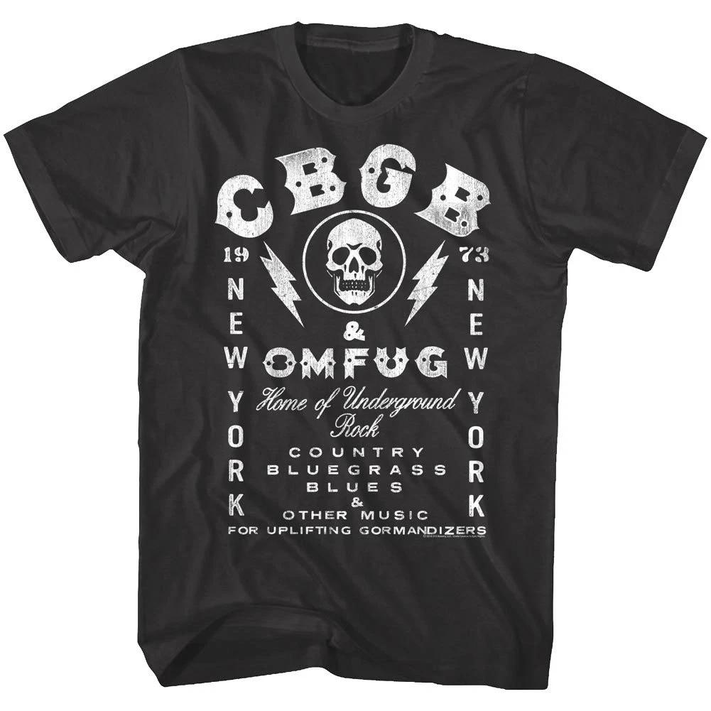 CBGB OMFUG NYC 1973 Дом андеграундного рока Billboard Мужская футболка Панк-концерт 4XL