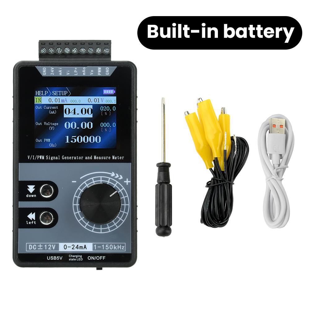 PWM Pulse Signal Generator PWM Current and Voltage 2-inch Colour Screen Signal Generator 0-20mA 4-20mA 0-10V Type-C Port
