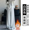 Womens High-Waisted Wide-Leg Joggers With Triple Stripe Detail Loose Fit Cotton Blend Casual Pants Fall