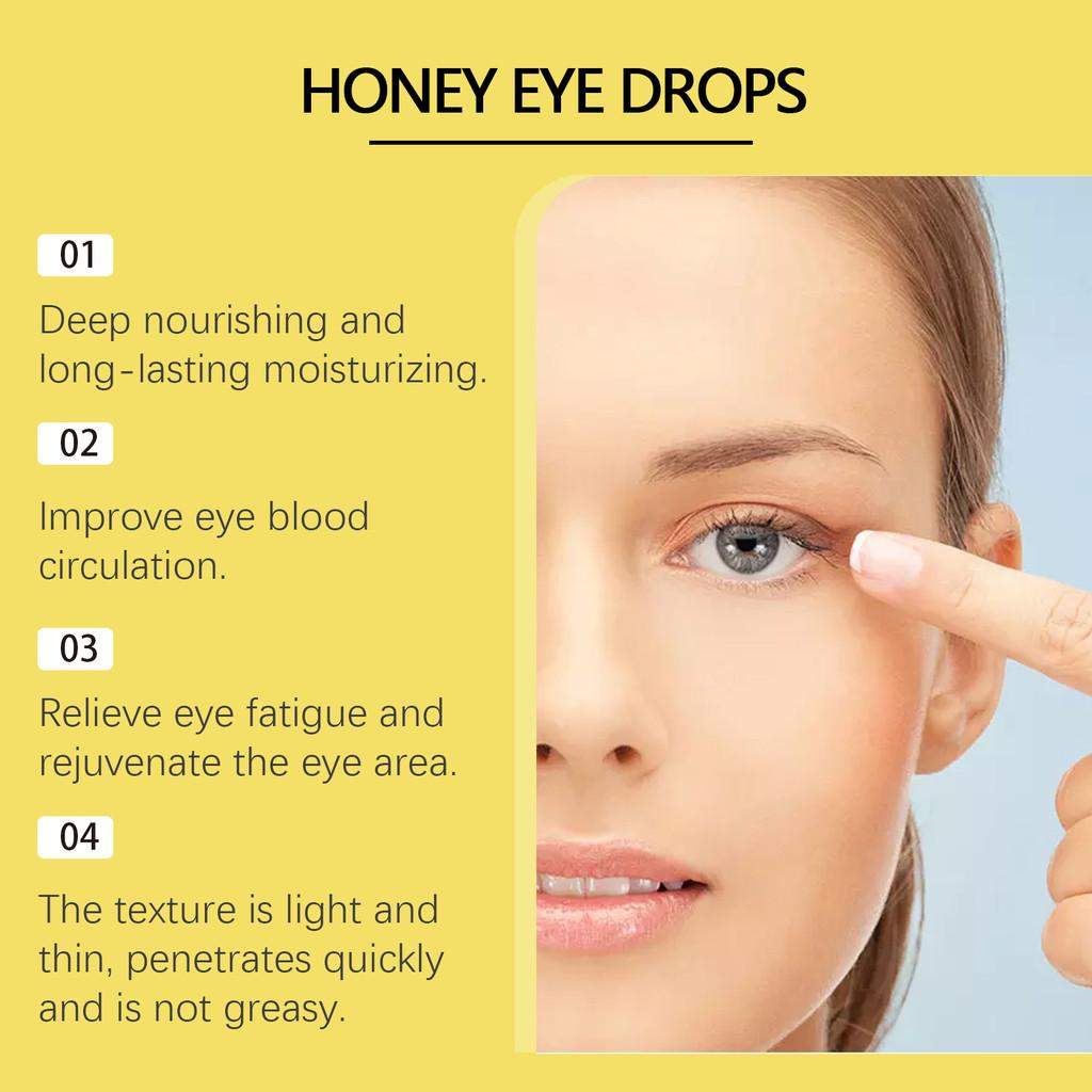 Ximonth Honey Extract Eye Drops Refreshing Soothing Hydrating Eye Care Liquid