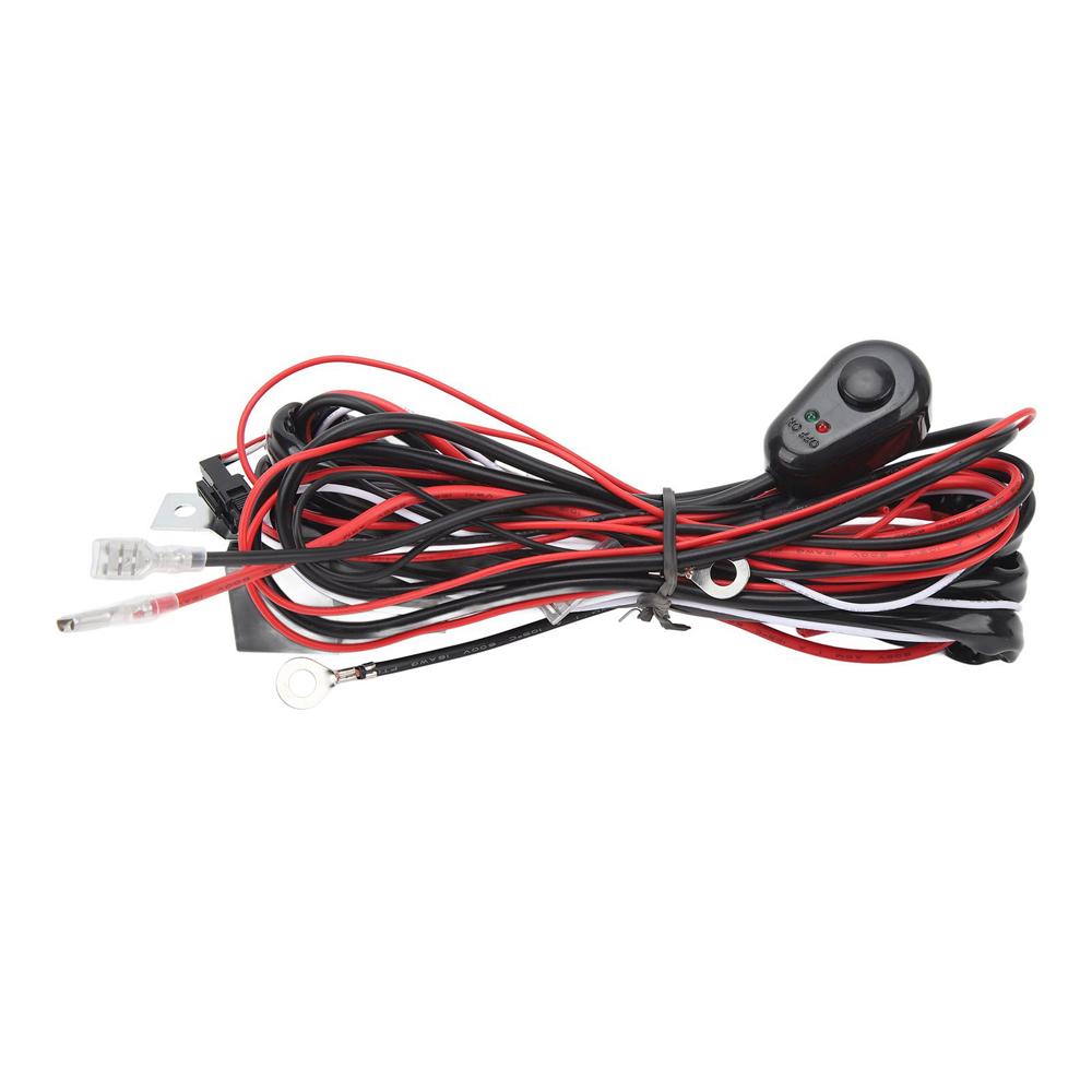 12Volt 40A Car Light Wire Set High Power One-Drive-Two Car Lamp Wire PureCopper Wire Group Car Spotlights Switch Wiring Group