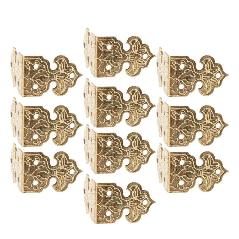 

10sets Bronze Corner Protector Copper Corner Guard Brackets Furniture Corner Protection Desk латунный