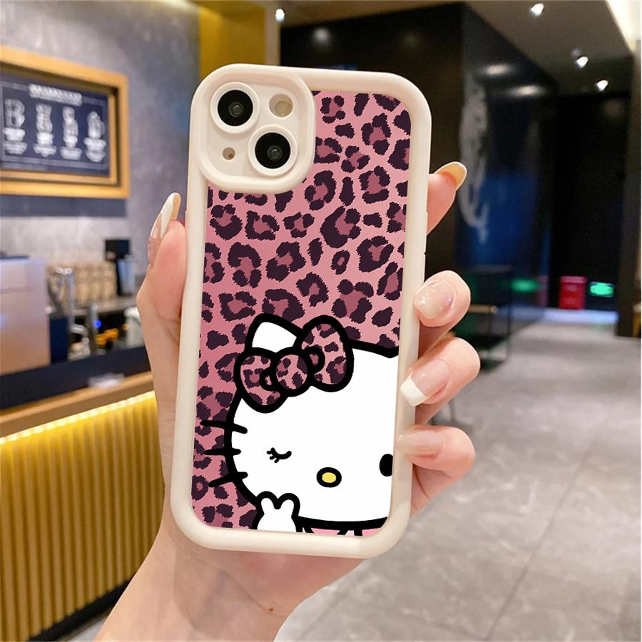 Anime H-ello K-Kitty Cute Phone Case for iPhone 16 15 Pro Max 13 12 11 Pro 14ProMax 16Plus XS Max XR 7 8 SE 16e Soft Cover