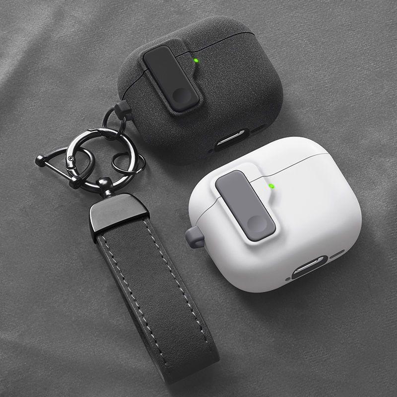 Custodia protettiva per AirPods 4/Pro 2/3 con fibbia