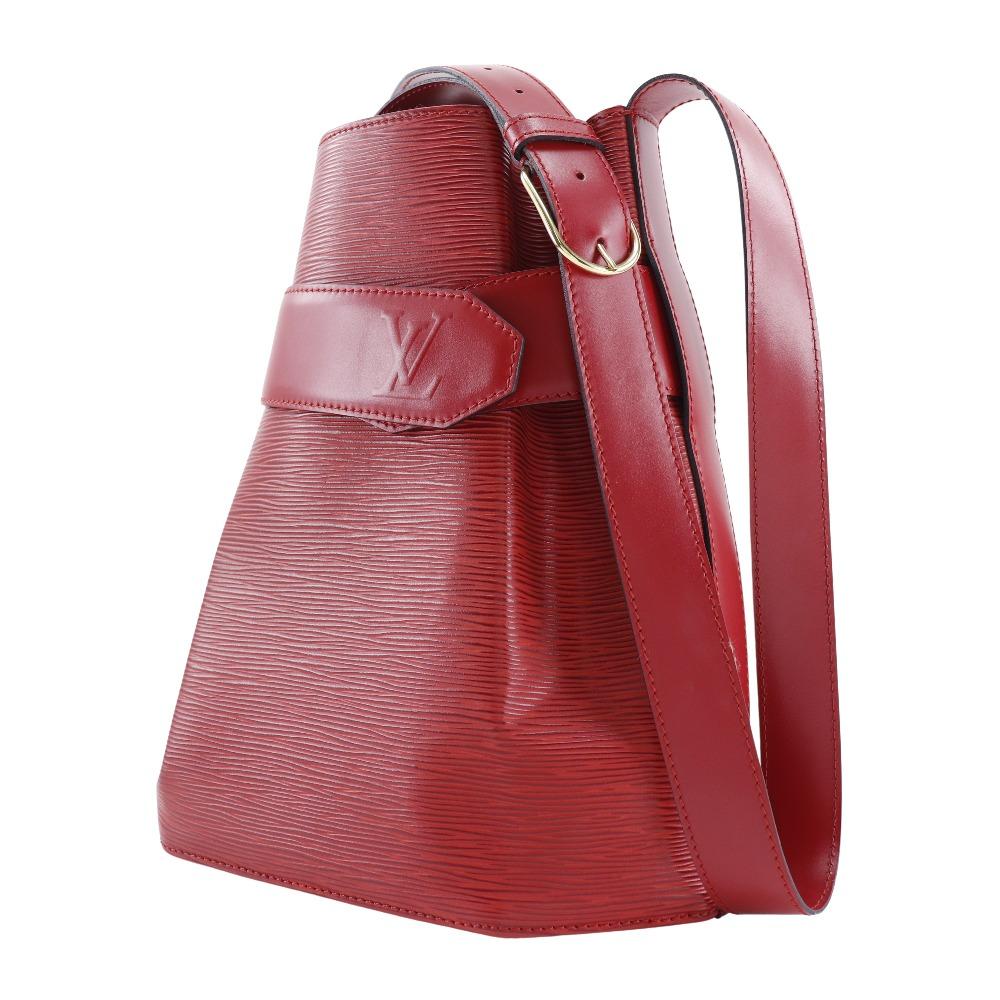 LOUIS VUITTON Sack de Paul Shoulder Bag M80207 Castilian red Red Epi Leather Women Used
