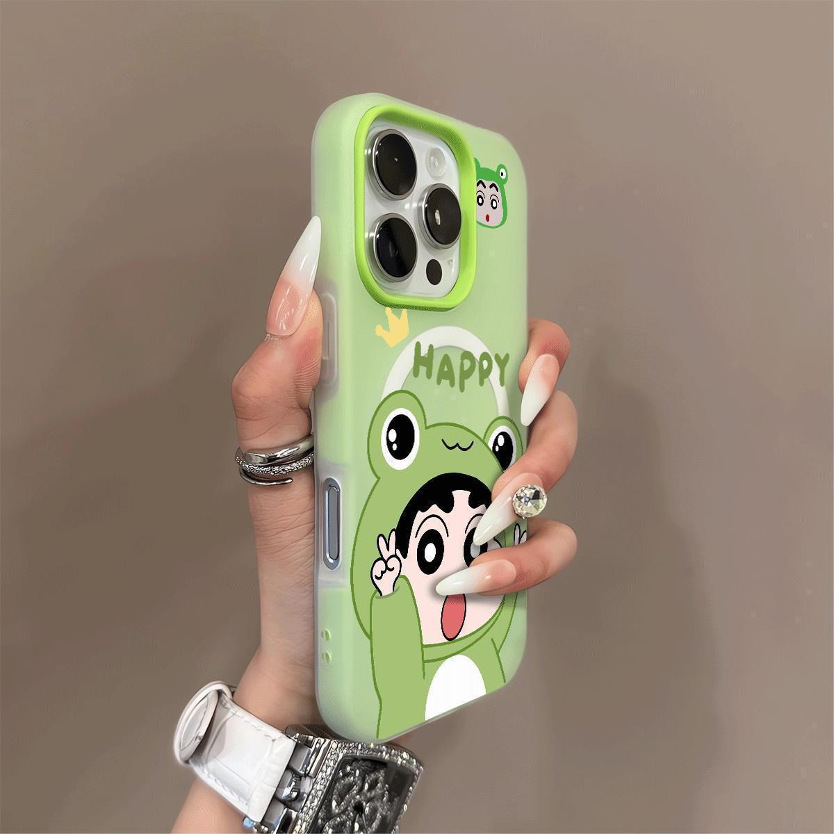 

Magnetic Jelly 2-in-1 Phone Case 15pm Frosted Transparent Phone Case for Apple Wave Personalized Cartoon Fashion Interior For iPhone 17PROMAX