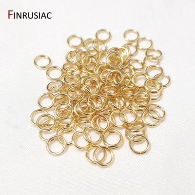 DIY Open Jump Rings For Jewelry Making Accessories,14k Real Gold Plated Brass Metal Material Connecting Ring Wholesale