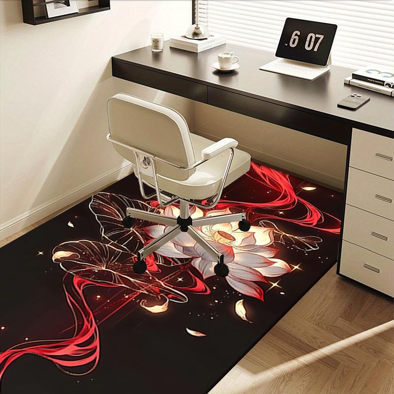 Lotus Chair Mat Office Carpet Oversized Rug for Home Decor, Sofa Carpet, Office Flooring, Gift Idea Suitable for Bedroom, Living Room