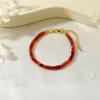 Simple Natural Semi-Precious Stone Fine Flash Bracelet, Amethyst Agate Bracelet, Daily Commuter Bracelet.